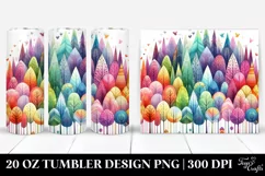 Colorful Rainbow Trees | 20 Oz Tumbler Product Image 1