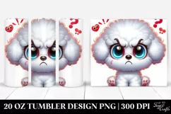 Colorful Funny Crazy Small Baby Bichon Frise PNG Product Image 1