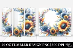 Abstract Vibrant Wreath Sunflower | 20 Oz Tumbler Product Image 1