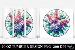 Round Stained Lilac Design|20 Oz Tumbler Product Image 1