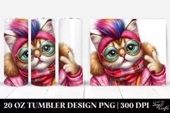 Bird with Sunglasses, Watercolor 20 Oz Tumbler Product Image 1