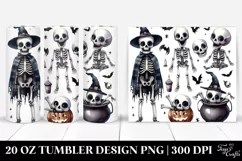 Funny Halloween Clipart - Skeleton, High-Res 20 Oz Tumbler Product Image 1