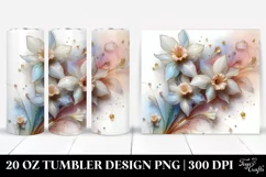 Pastel Narcissus, Abstract 20 Oz Tumbler Product Image 1