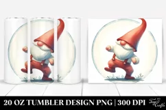 Whimsical Retro Dancing Gnome 20 Oz Tumbler, Transparent 20 Product Image 1
