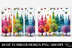Colorful Rainbow Trees | 20 Oz Tumbler Product Image 1