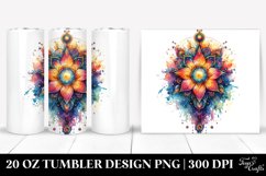 Vibrant Magical Mushroom Clipart, Transparent 20 Oz Tumbler Product Image 1