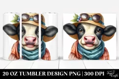 Cow Portrait Sun Hat | 20 Oz Tumbler Product Image 1