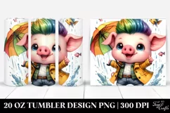 Cute Baby Pig Dancing | 20 oz Tumbler Product Image 1