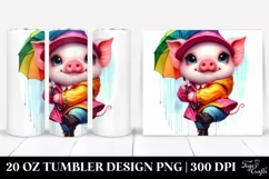 Cute Baby Pig Dancing | 20 oz Tumbler Product Image 1