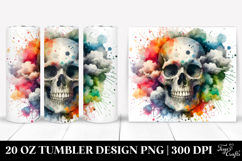 Colorful Skull Painting, 20 Oz Tumbler Product Image 1