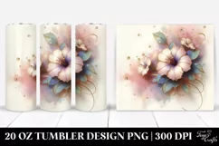 Abstract Shiny Petunia | 20 oz Tumbler Product Image 1