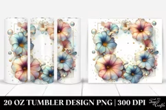 Abstract Shiny Petunia | 20 oz Tumbler Product Image 1