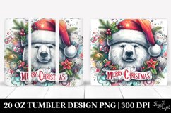 Merry Christmas Polar Bear Clipart 20 Oz Tumbler Product Image 1