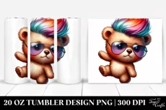 Vibrant Baby Bear Jumping 20 Oz Tumbler Product Image 1