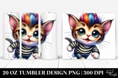 Cute Baby Cat Running | 20 oz Tumbler Product Image 1