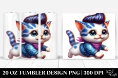 Cute Baby Cat Running | 20 oz Tumbler Product Image 1