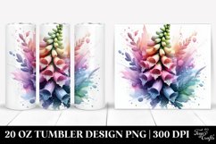 Glossy Foxglove Clipart, Transparent 20 Oz Tumbler Product Image 1