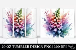 Glossy Foxglove Clipart, Transparent 20 Oz Tumbler Product Image 1