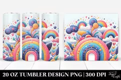 Colorful Whimsical Rainbow | 20 Oz Tumbler Product Image 1