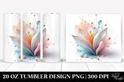 Glossy Snowdrop Clipart, Transparent 20 Oz Tumbler Product Image 1