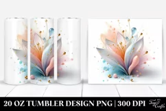 Glossy Snowdrop Clipart, Transparent 20 Oz Tumbler Product Image 1