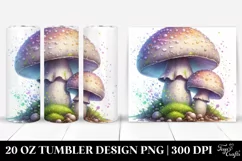Detailed Pastel Mushroom | 20 oz Tumbler Product Image 1