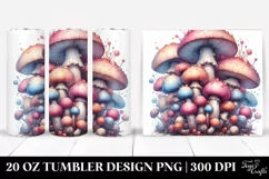 Detailed Pastel Mushroom | 20 oz Tumbler Product Image 1