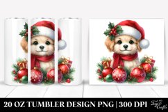 Cute Dog Wrapped in Christmas Ornaments 20 Oz Tumbler Product Image 1