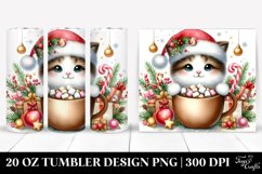 Cute Cat with Hot Cocoa 20 Oz Tumbler Product Image 1