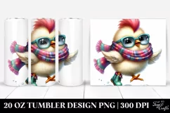 Goofy Baby Chicken in Winter Outfit Product Image 1