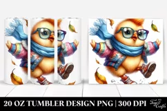 Goofy Baby Chicken in Winter Outfit Product Image 1