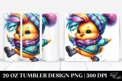Goofy Baby Chicken in Winter Outfit Product Image 1