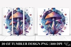 Magical Celestial Mushroom Clipart, High-Res 20 Oz Tumbler Product Image 1