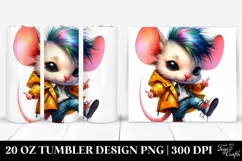 Vibrant Baby Mouse Raincoat|20 oz Tumbler Product Image 1