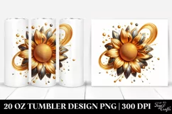 Abstract Shiny Sunflower Splash | 20 Oz Tumbler Product Image 1