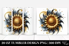 Abstract Shiny Sunflower Splash | 20 Oz Tumbler Product Image 1