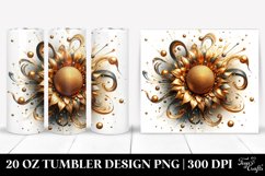 Abstract Shiny Sunflower Splash | 20 Oz Tumbler Product Image 1