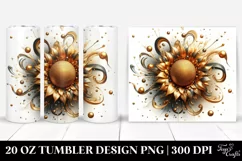 Abstract Shiny Sunflower Splash | 20 Oz Tumbler Product Image 1