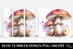 Detailed Pastel Mushroom | 20 oz Tumbler Product Image 1
