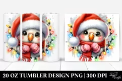 Cute Baby Parrot with Santa Hat Clipart Product Image 1