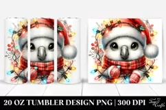 Cute Baby Parrot with Santa Hat Clipart Product Image 1