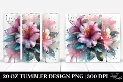 20 Oz Tumbler Sublimation | Glossy Azalea with Metallic Product Image 1