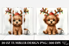 Enthusiastic Baby Chesapeake Bay Retriever with Christmas Product Image 1
