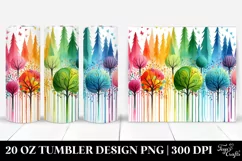 Colorful Whimsical Rainbow Trees | 20 Oz Tumbler Product Image 1