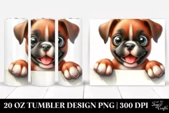 Baby Boxer Funny Watercolor PNG Product Image 1