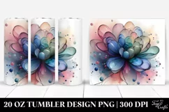 Abstract Glossy Anemone, Transparent 20 Oz Tumbler Product Image 1