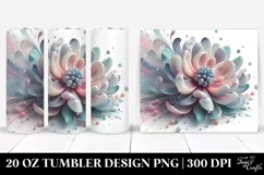Abstract Pastel Glossy Anemone 20 Oz Tumbler Product Image 1