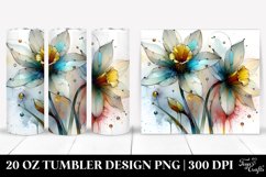 Abstract Glossy Narcissus Made of Material | 20 oz Tumbler Product Image 1