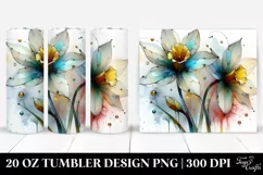 Abstract Glossy Narcissus Made of Material | 20 oz Tumbler Product Image 1