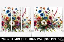 Watercolor Wild Flowers | 20 Oz Tumbler Product Image 1